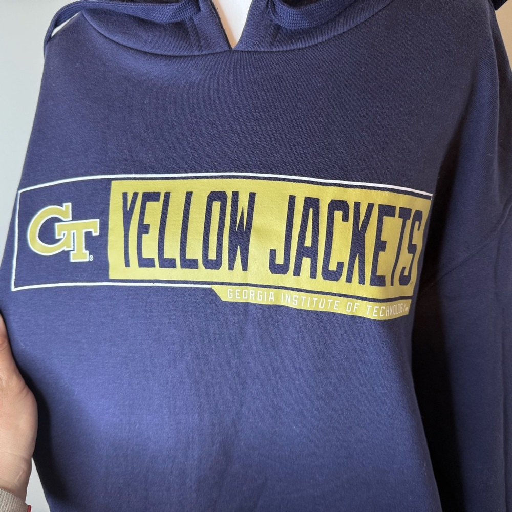 Hanes Navy Yellow Jackets Hoodie - Picture 2 of 3